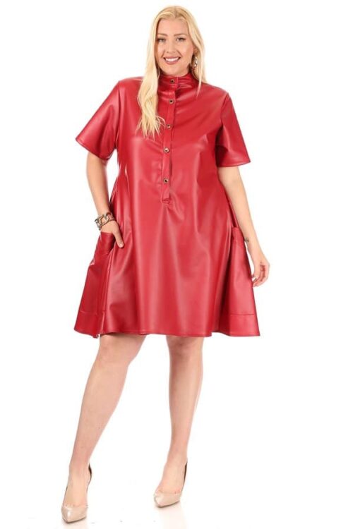 faux leather dress