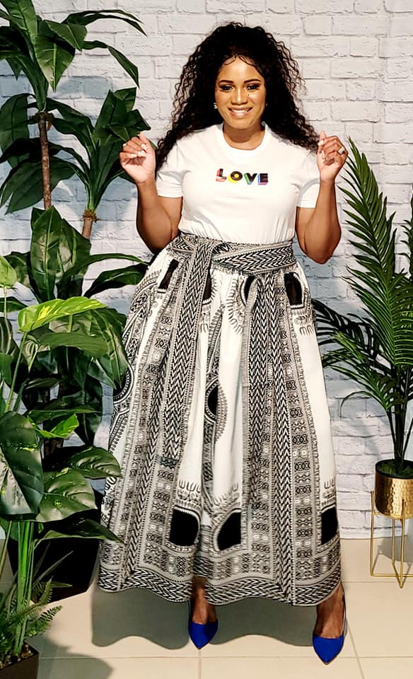 stone maxi skirt